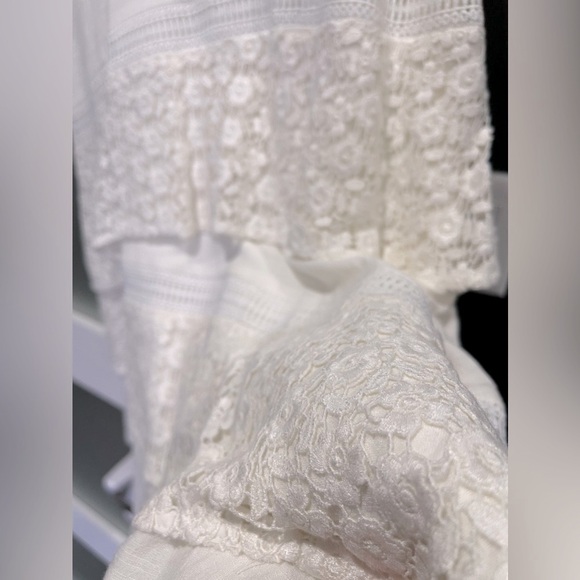 Stevie May linen/cotton Mini Dress WHITE with lace detail - Picture 9 of 9